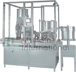 Rotary Dry Syrup Powder Filling and Rubber Stoppering Machine