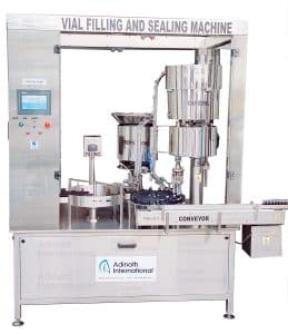 Automatic Vial Filling and Rubber Stoppering Machine