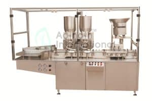 High-Speed Powder Filling with Rubber Stoppering Machine